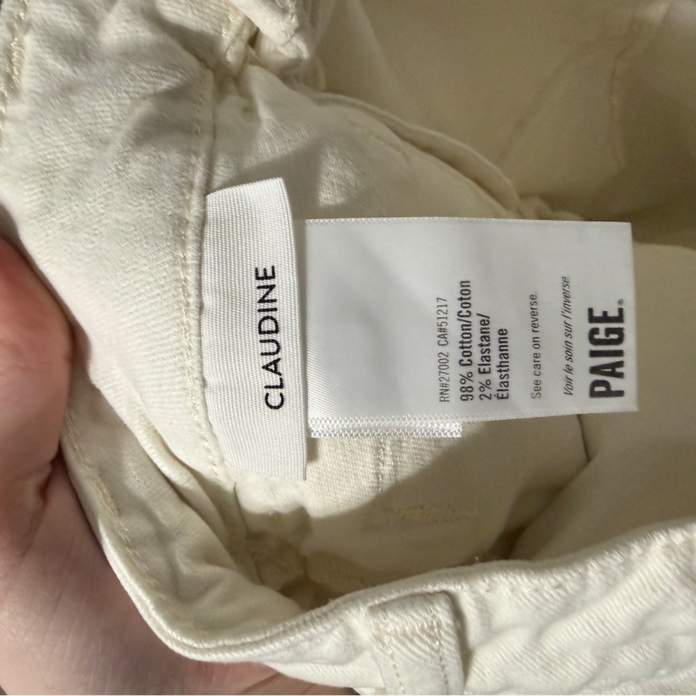 PAIGE Claudine Women's Cream Flare Jeans - Picture 4 of 4